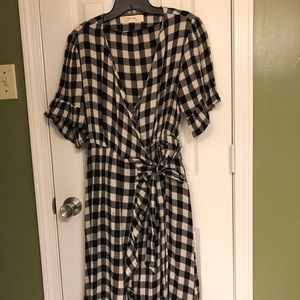 Anthropologie Plaid Wrap Dress